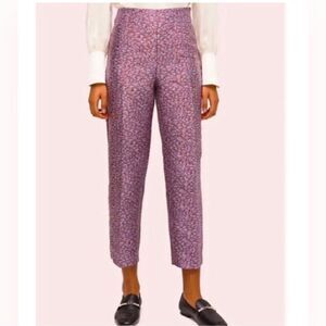 Kate Spade NY Party Bubble  Pants High Waist Jacquard Cropped 4
